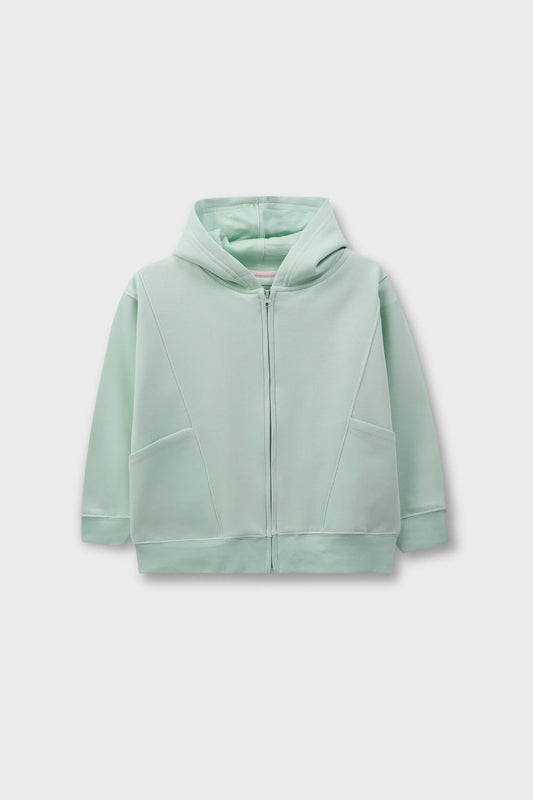 Girls Mint Whirl Zip Hoodie