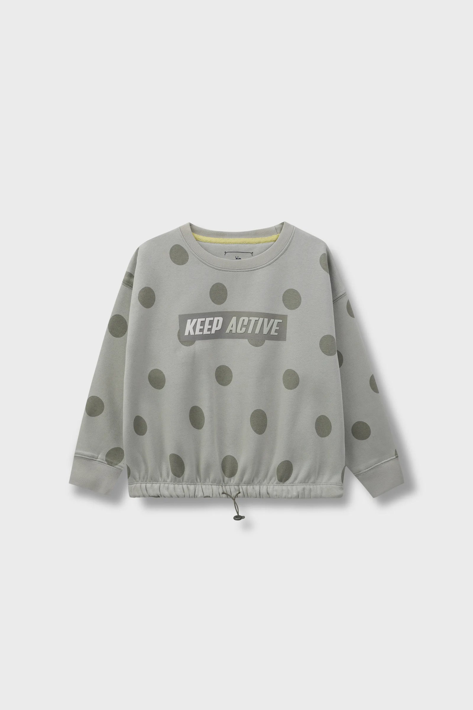 Girls Polka Fleece Cropped Sweatshirt
