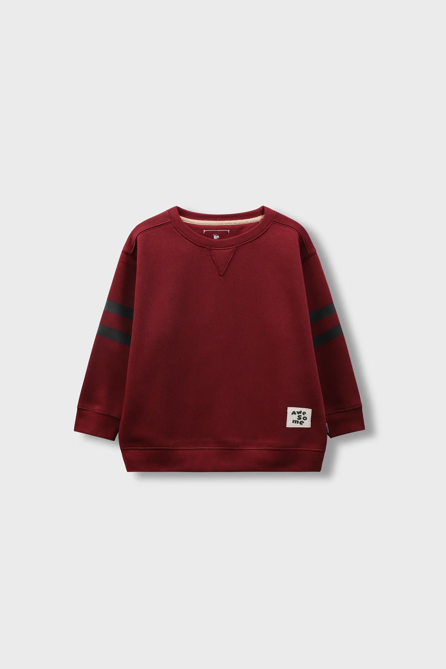 Boys Burgundy Bolt Fleece Sweatshirt