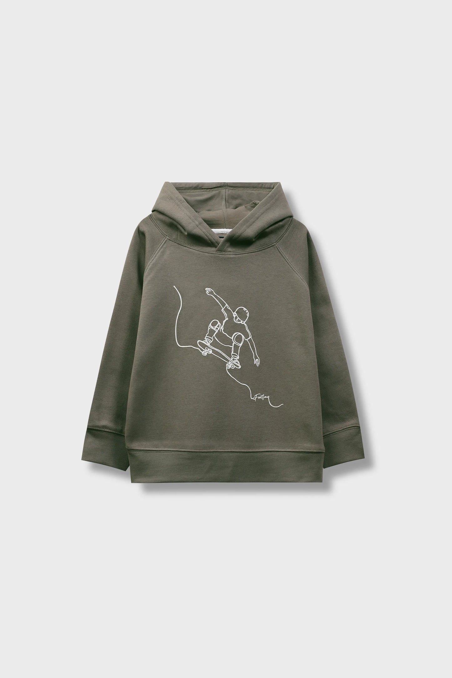 Boys Olive Skater Vibe Fleece Hoodie