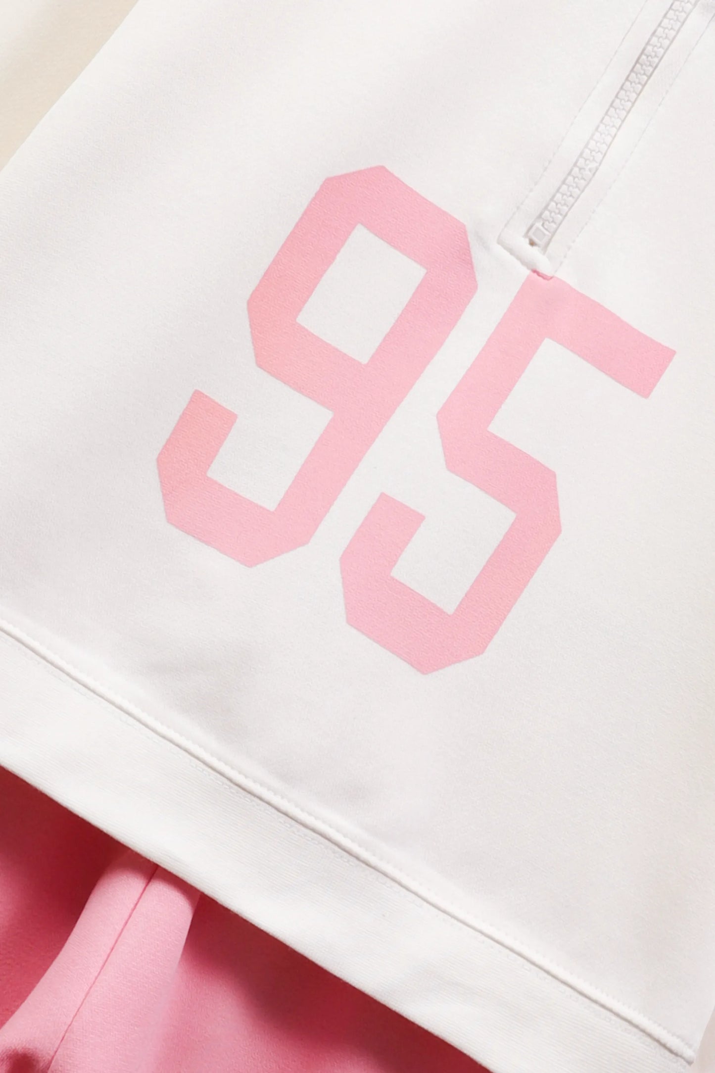 Girls White Mock Neck Fleece Set