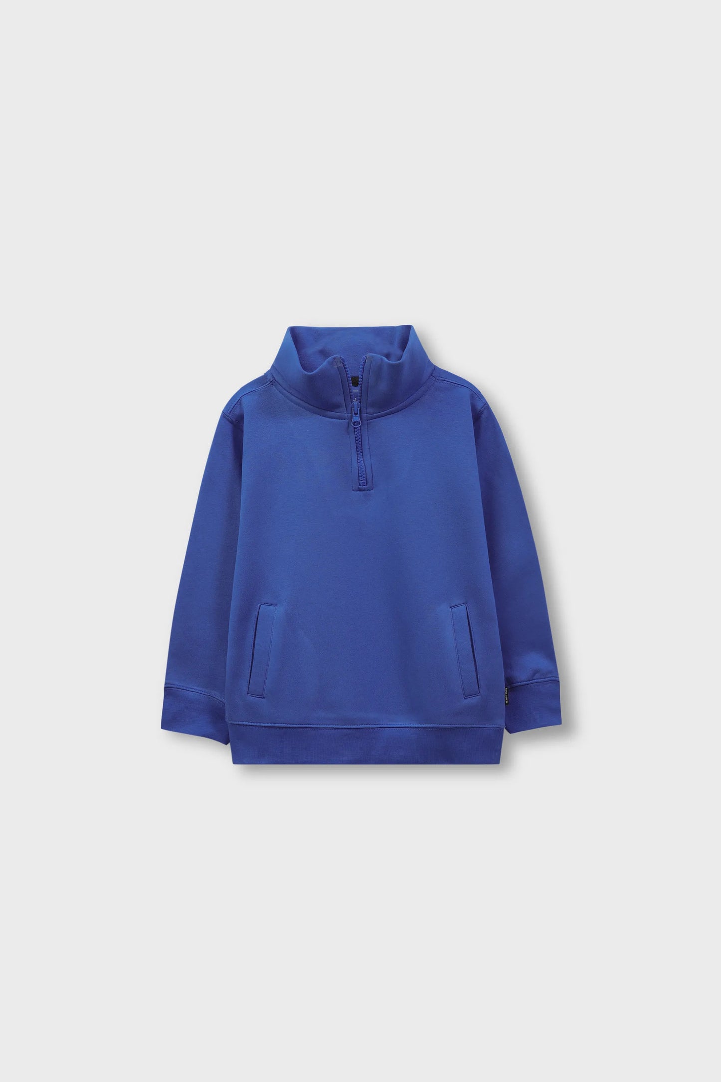 Boys Royal Blue Half-Zip Hoodie