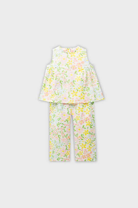 Girls Floral Cotton Co-ord Set