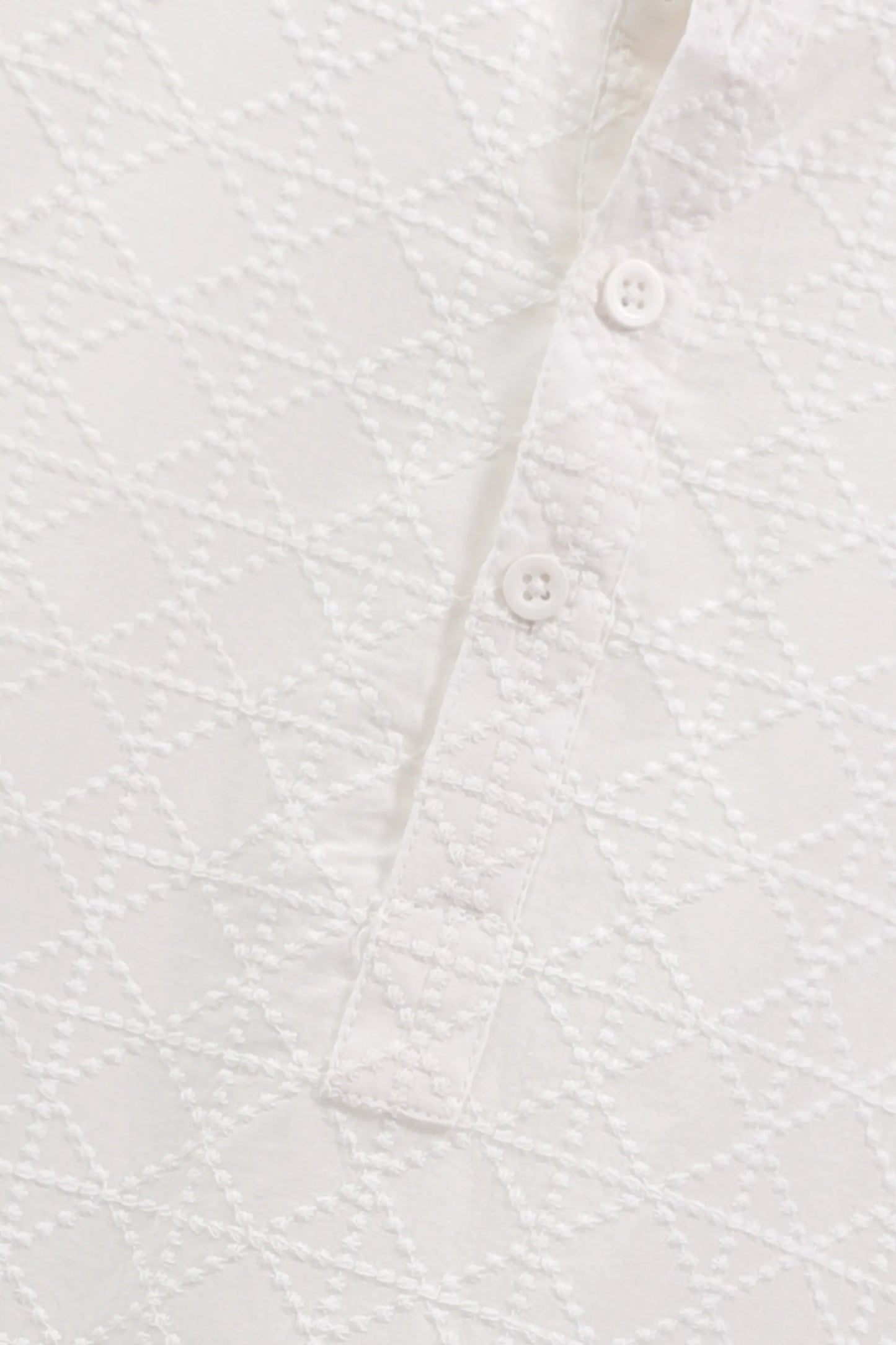 Boys Traditional White Cotton Jacquard Kurta