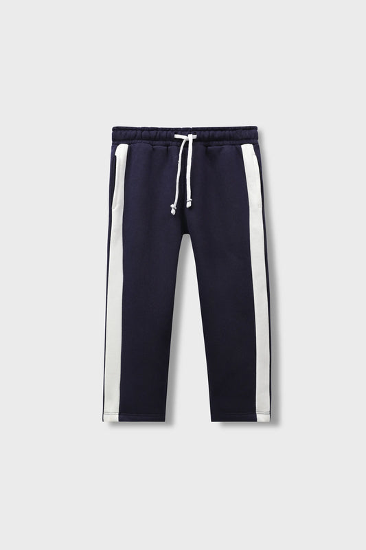 Boys Navy Fleece Track Trouser