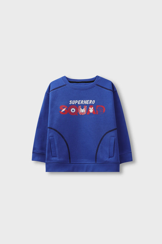 Boys Royal “SQUAD” Fleece Sweatshirt