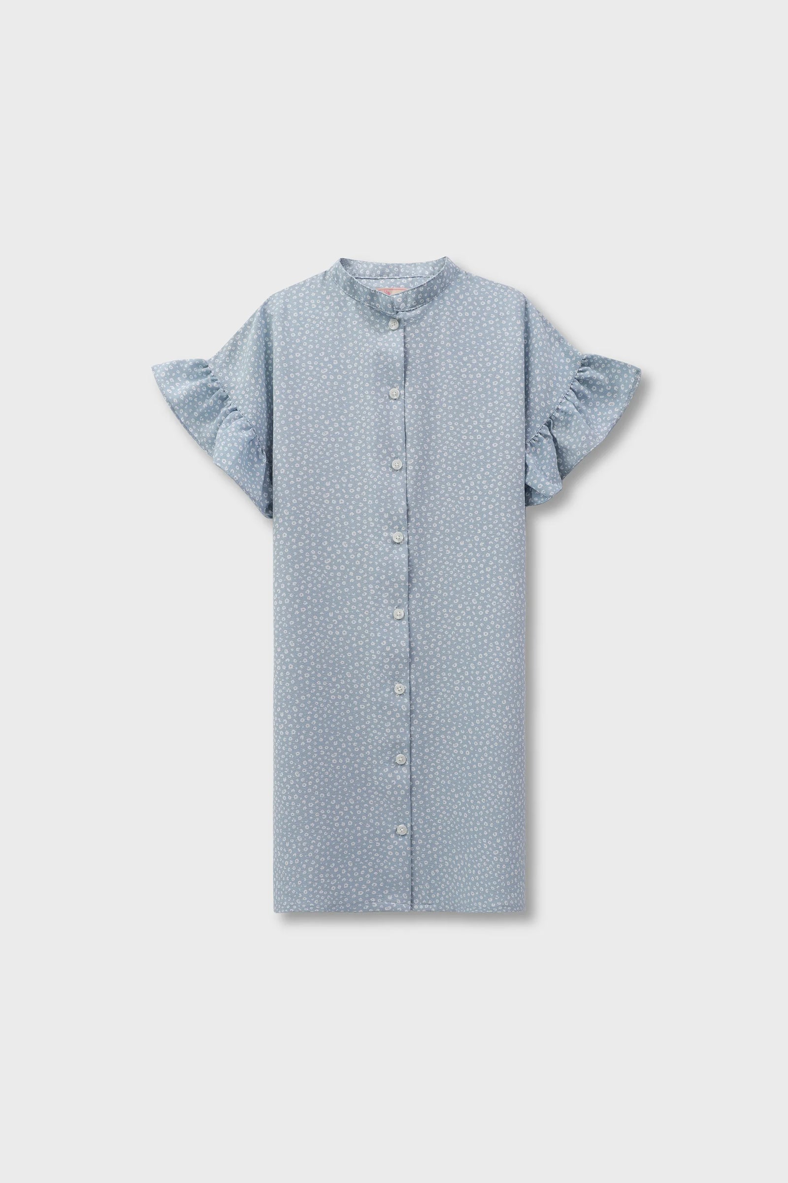 Sky Cotton Linen Long Dress