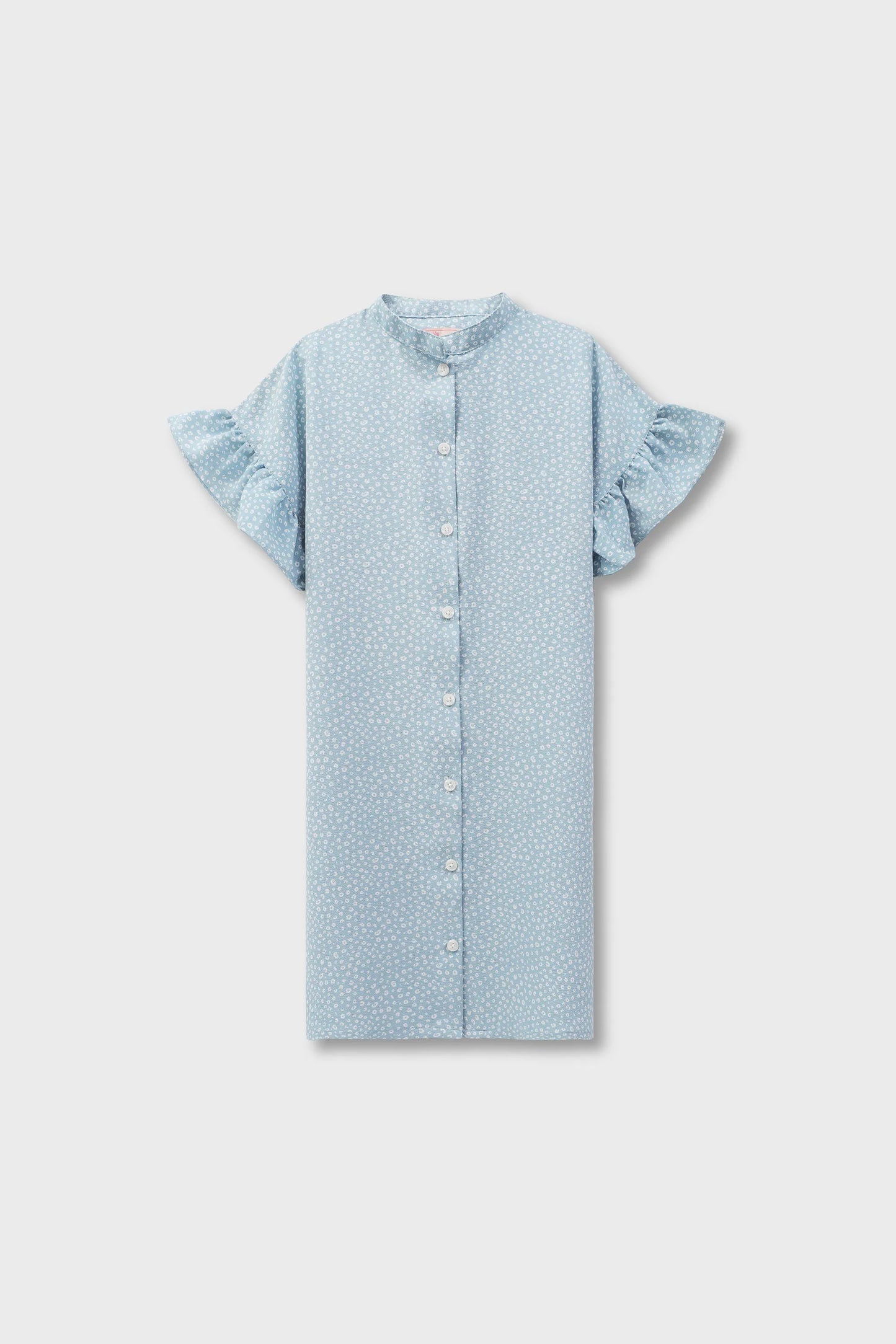 Sky Cotton Linen Long Dress