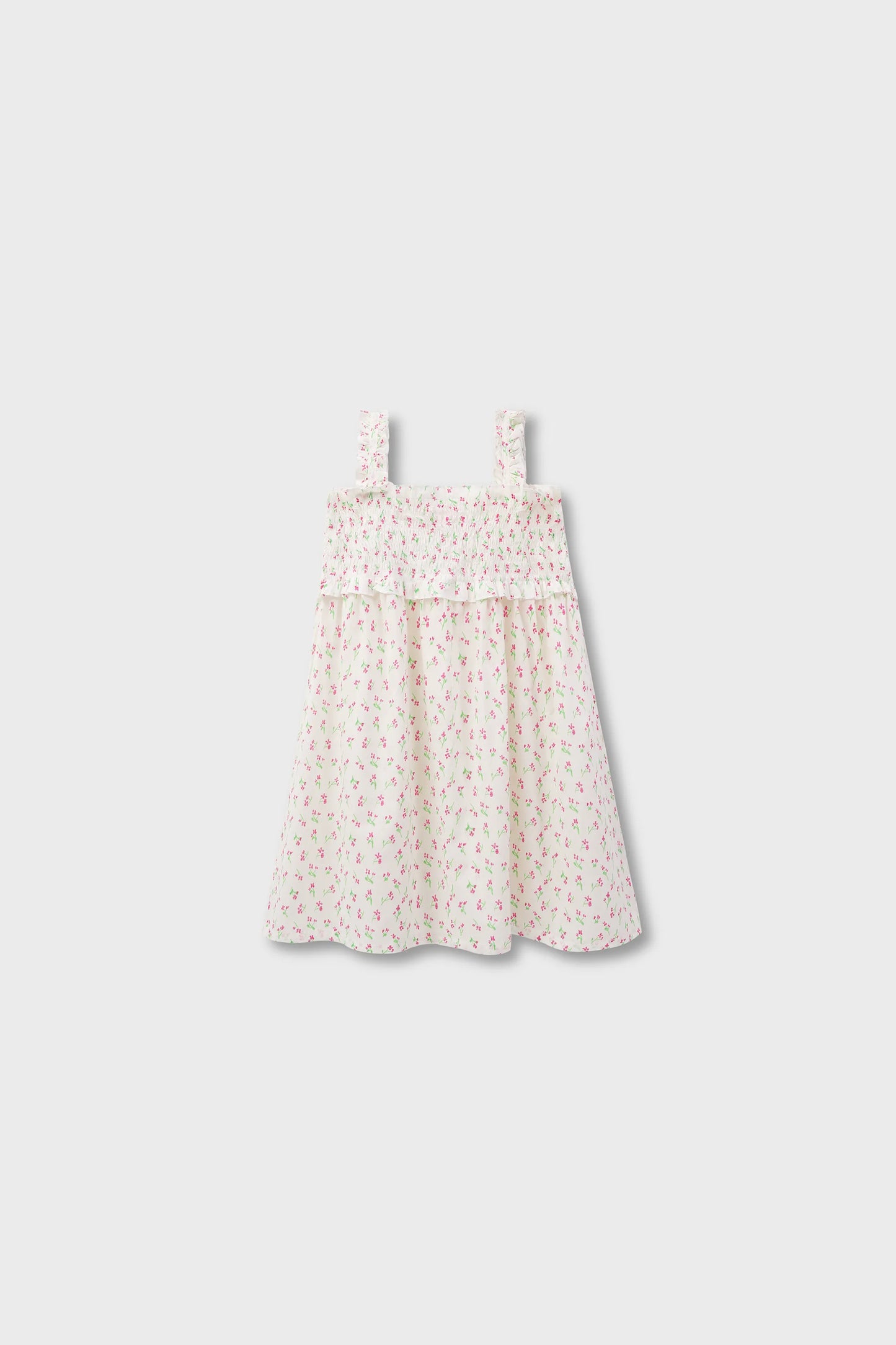 Tiny Florals Smocked Cotton Dress