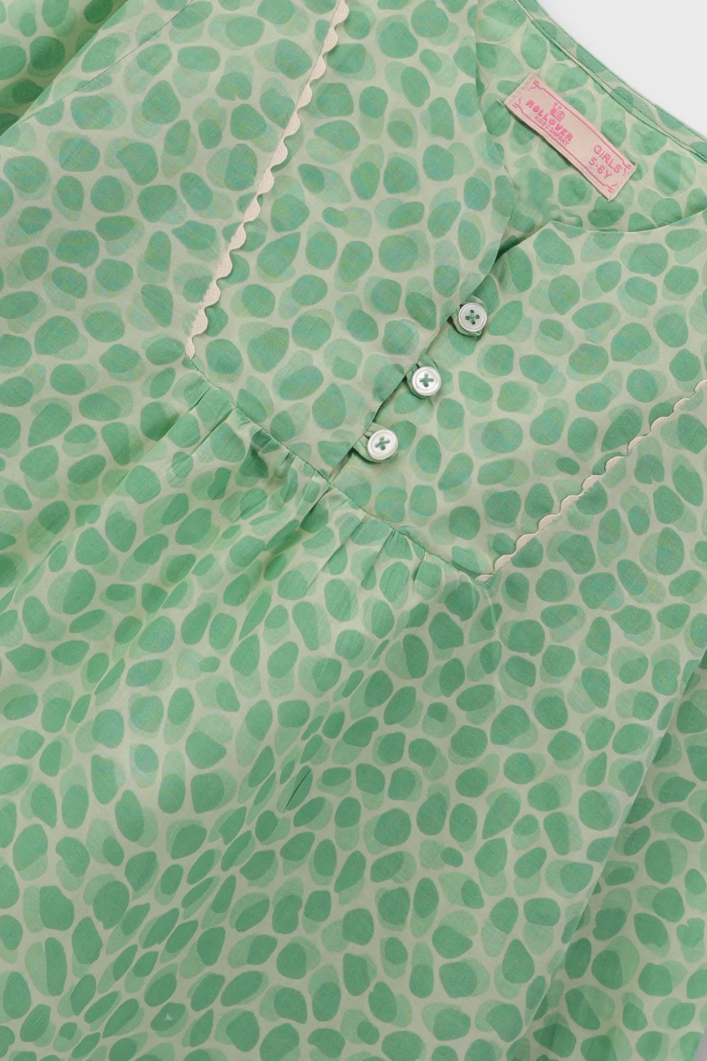 Green Pebble Printed Cotton Top