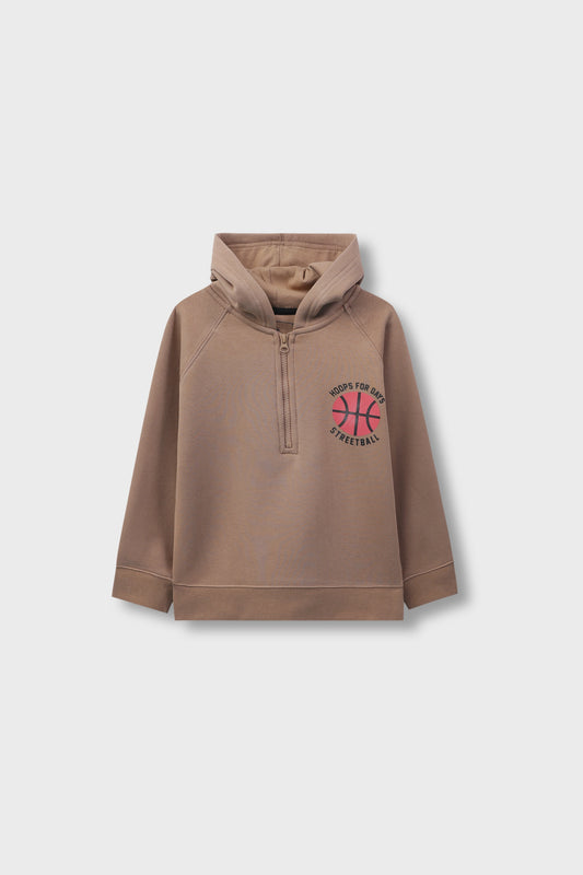 Boys Streetball Fleece Raglan Hoodie