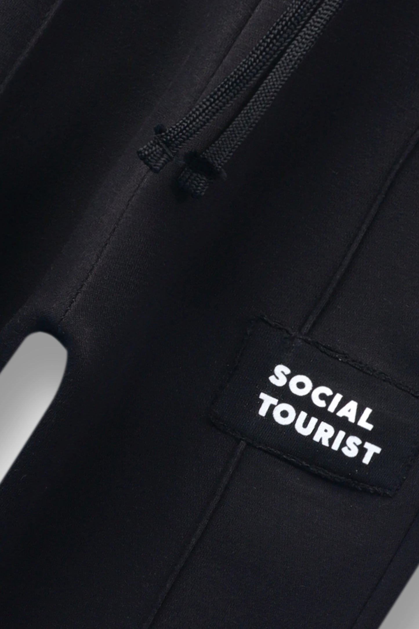 Girls Black Fleece Wide-Leg Trousers