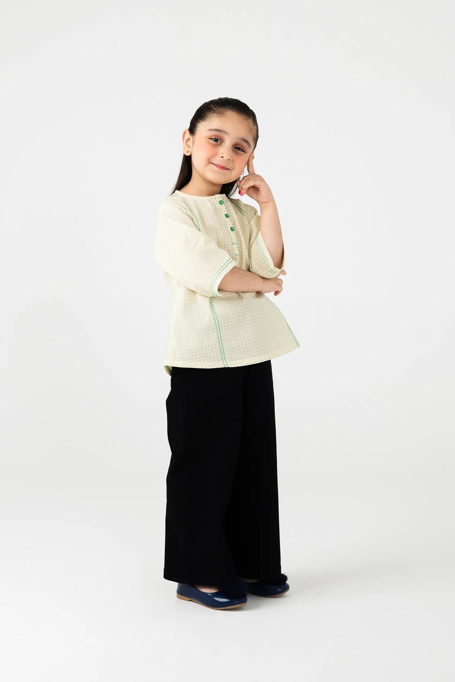 Soft Beige Pintex Cotton Top