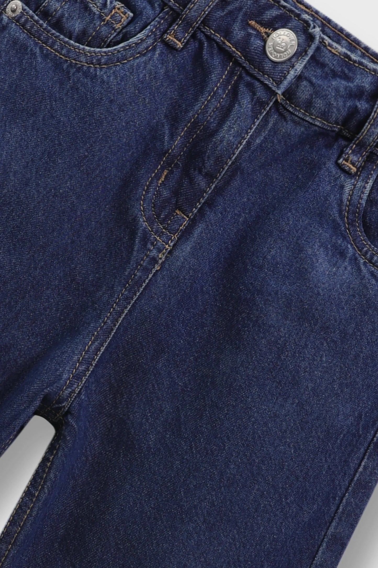 Girls Trendy Wide-Leg Blue Jeans