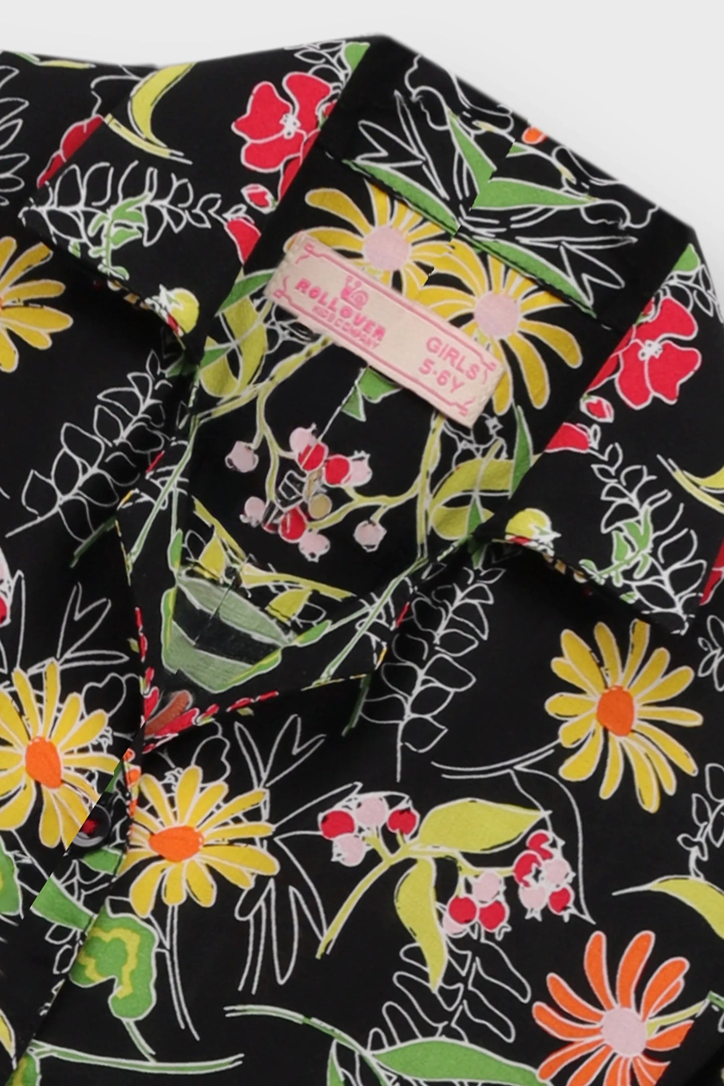 Floral Printed Black Cotton Jumpsuit