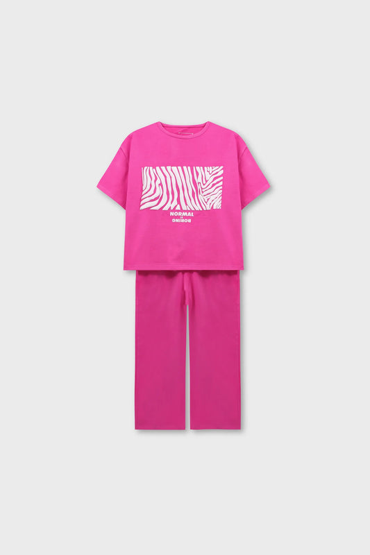 Hot Pink Motion Relaxed Co-ord Set