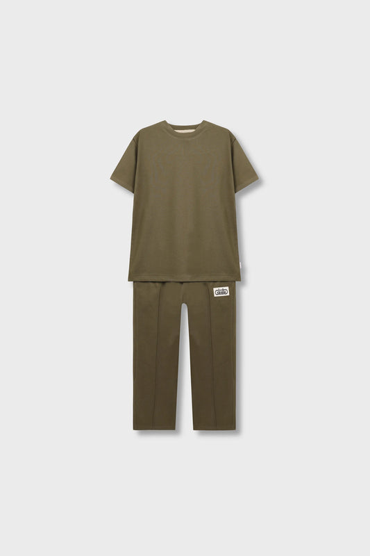 Boys Olive Jersey Co-Ord Set
