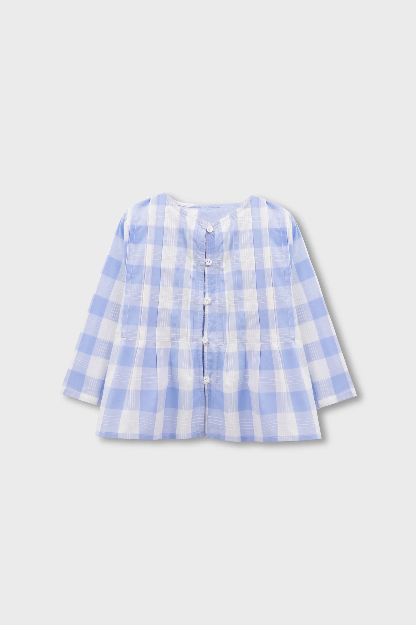 Sky Checkered Cotton Top