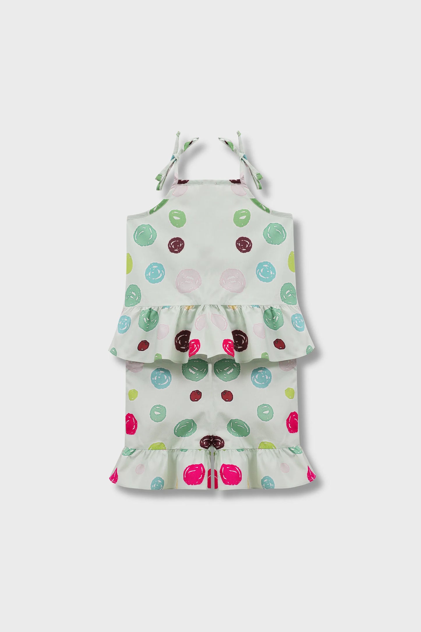 Green Abstract Print Dress Set