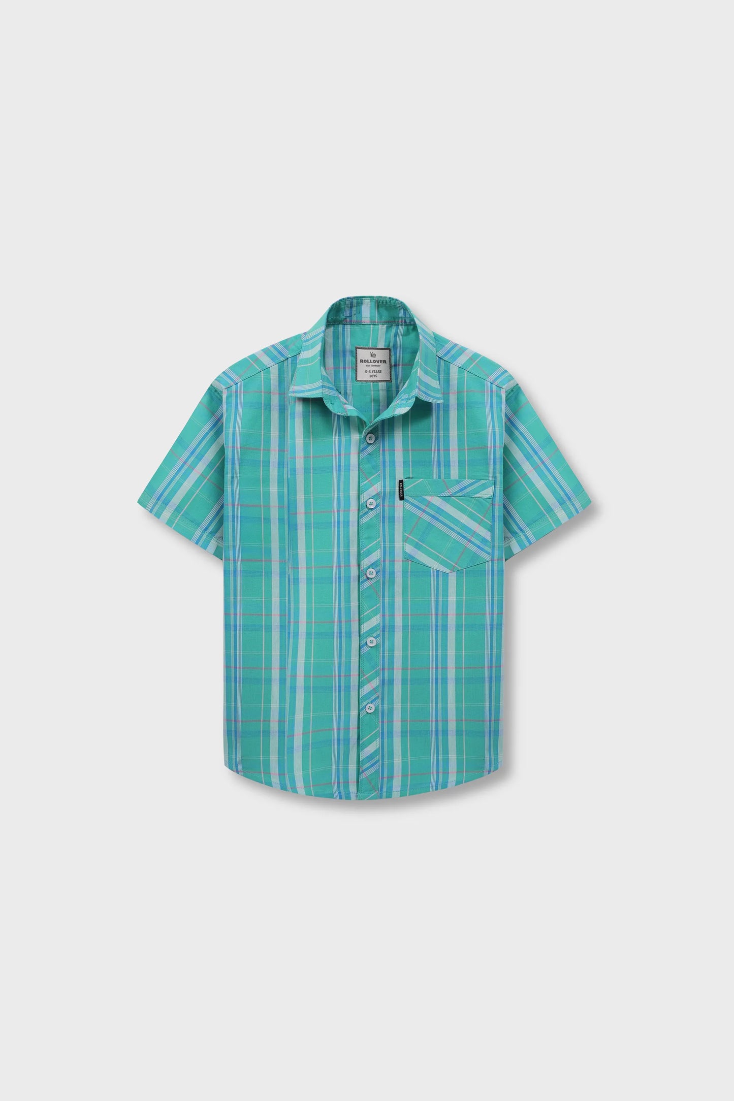 Boys Green Trail Cotton Shirt