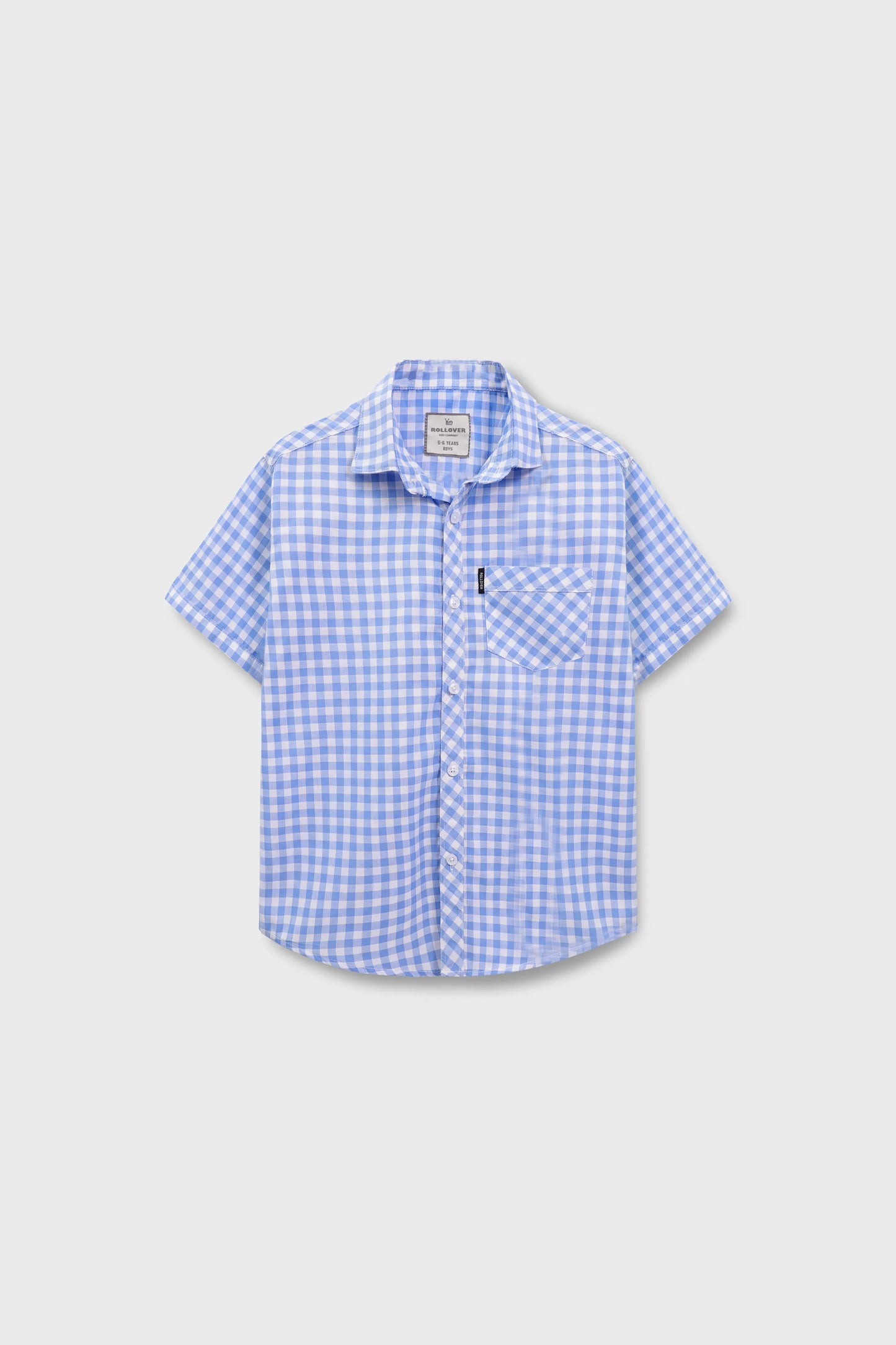 Sky Grid Everyday Cotton Shirt