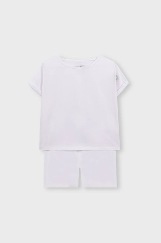 Snow Daisy Emboidered Co-ord Set