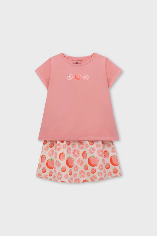 Peach Fruity Co-ord Set