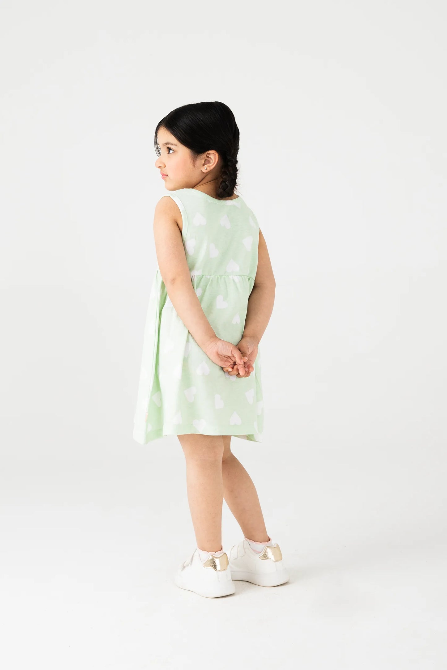 Pistachio Heart Jersey Frock
