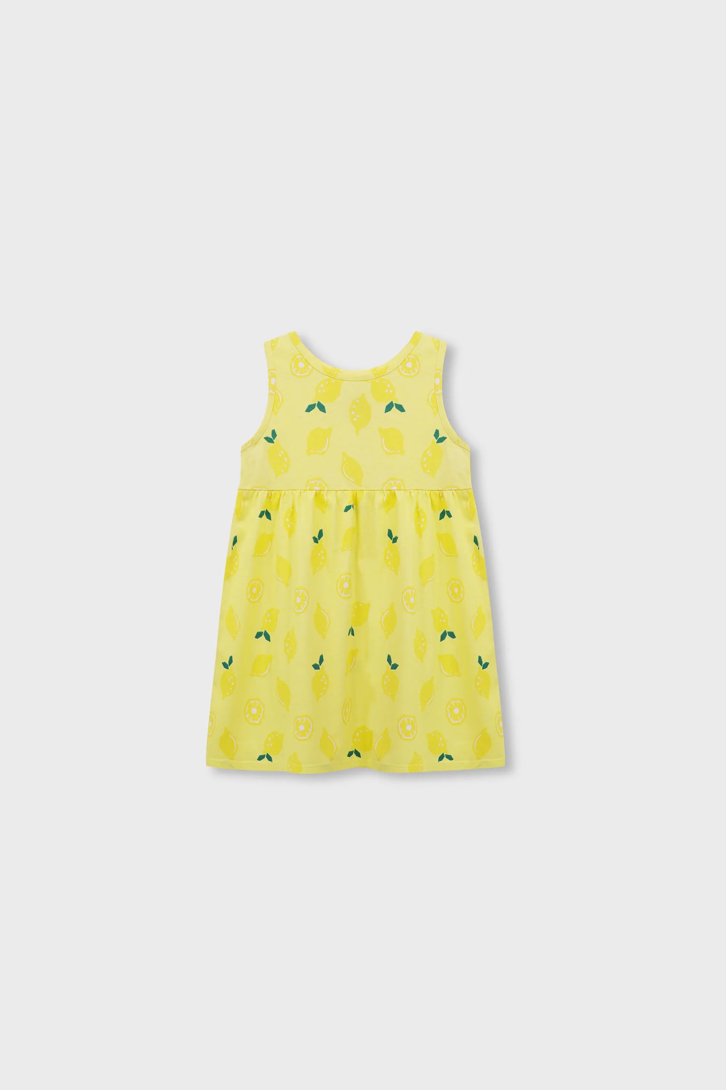 Citrus Lemon Printed Jersey Frock