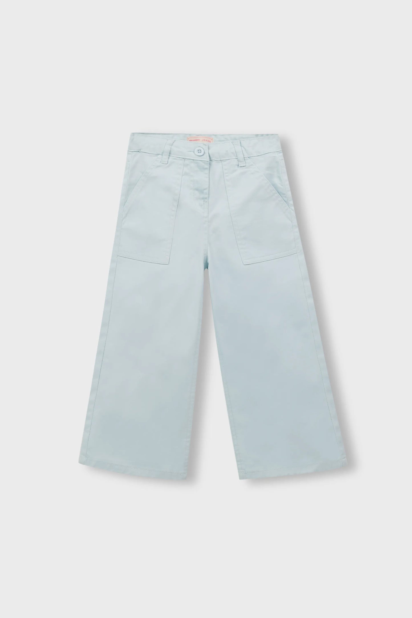 Girls Solid Mint Wide Leg Pants