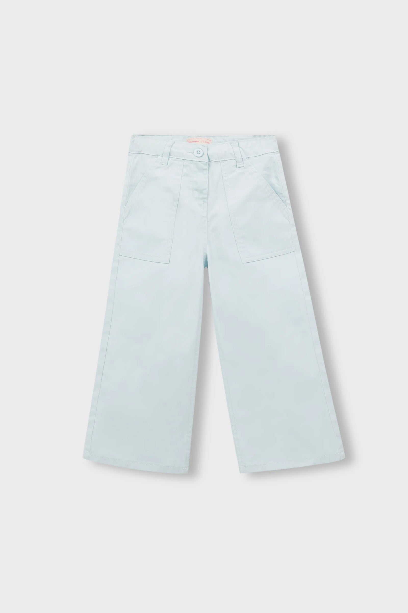 Girls Solid Mint Wide Leg Pants