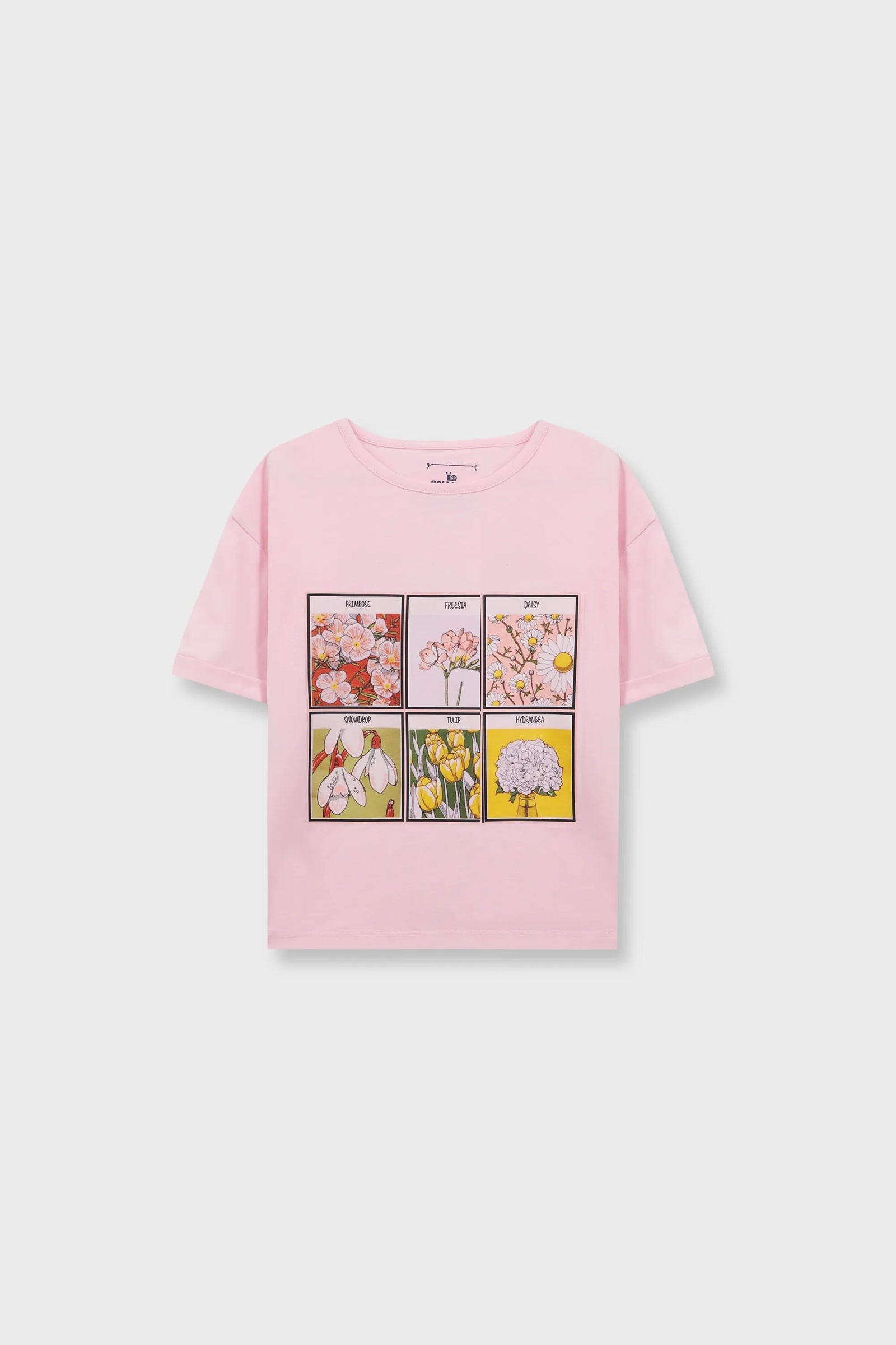 Girls Floral Frames Boxy Tee
