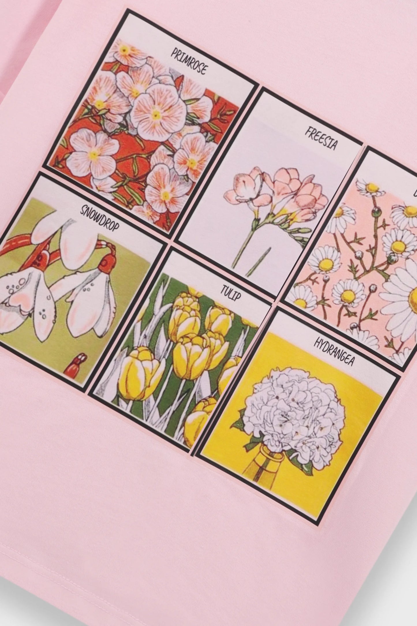 Girls Floral Frames Boxy Tee