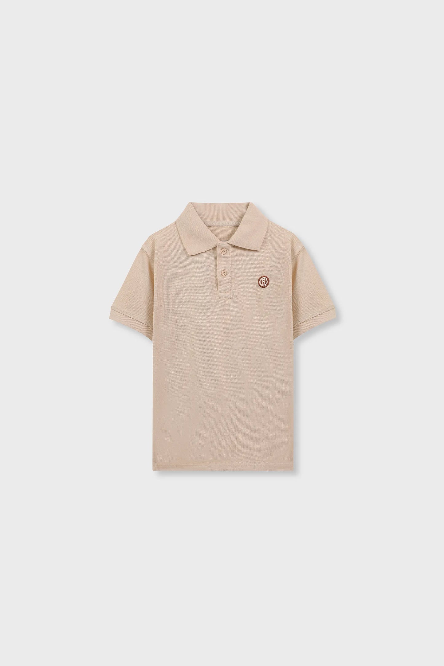 Boys Beige Signature Polo Shirt