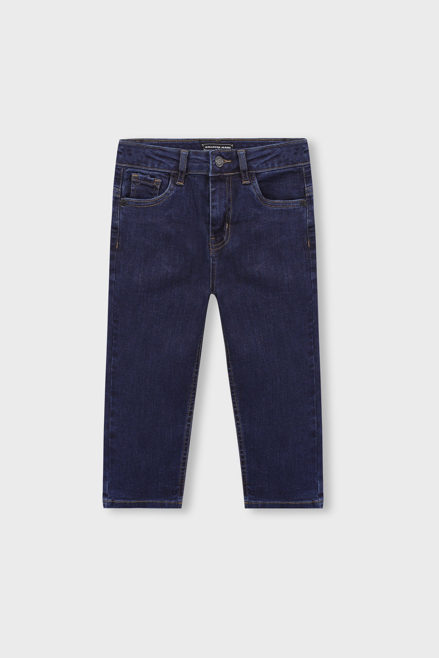 Boys White Ride Fast Tee & Blue Straight Cut Denim Jeans