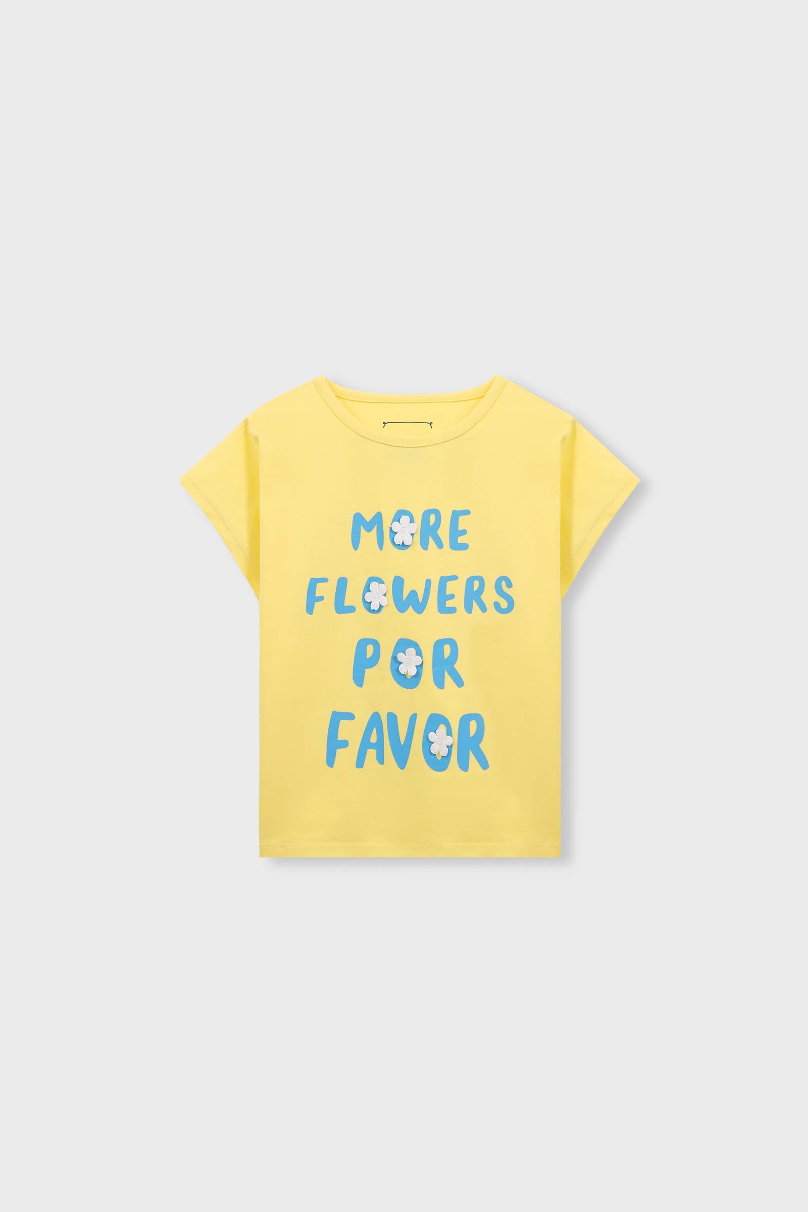 Girls Flower Blooming Cropped T-Shirt