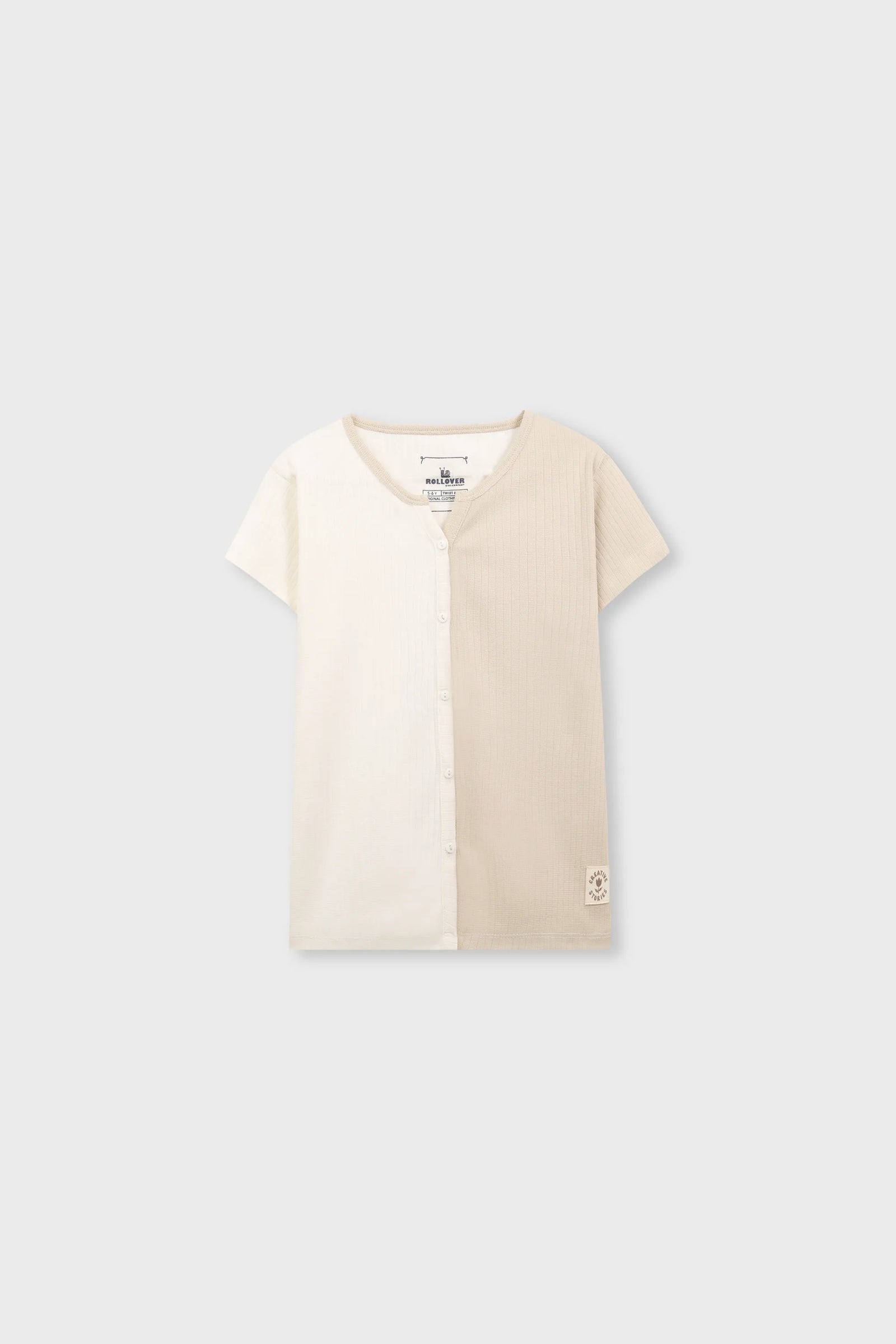 Girls Creamy Cocoa Button Tee