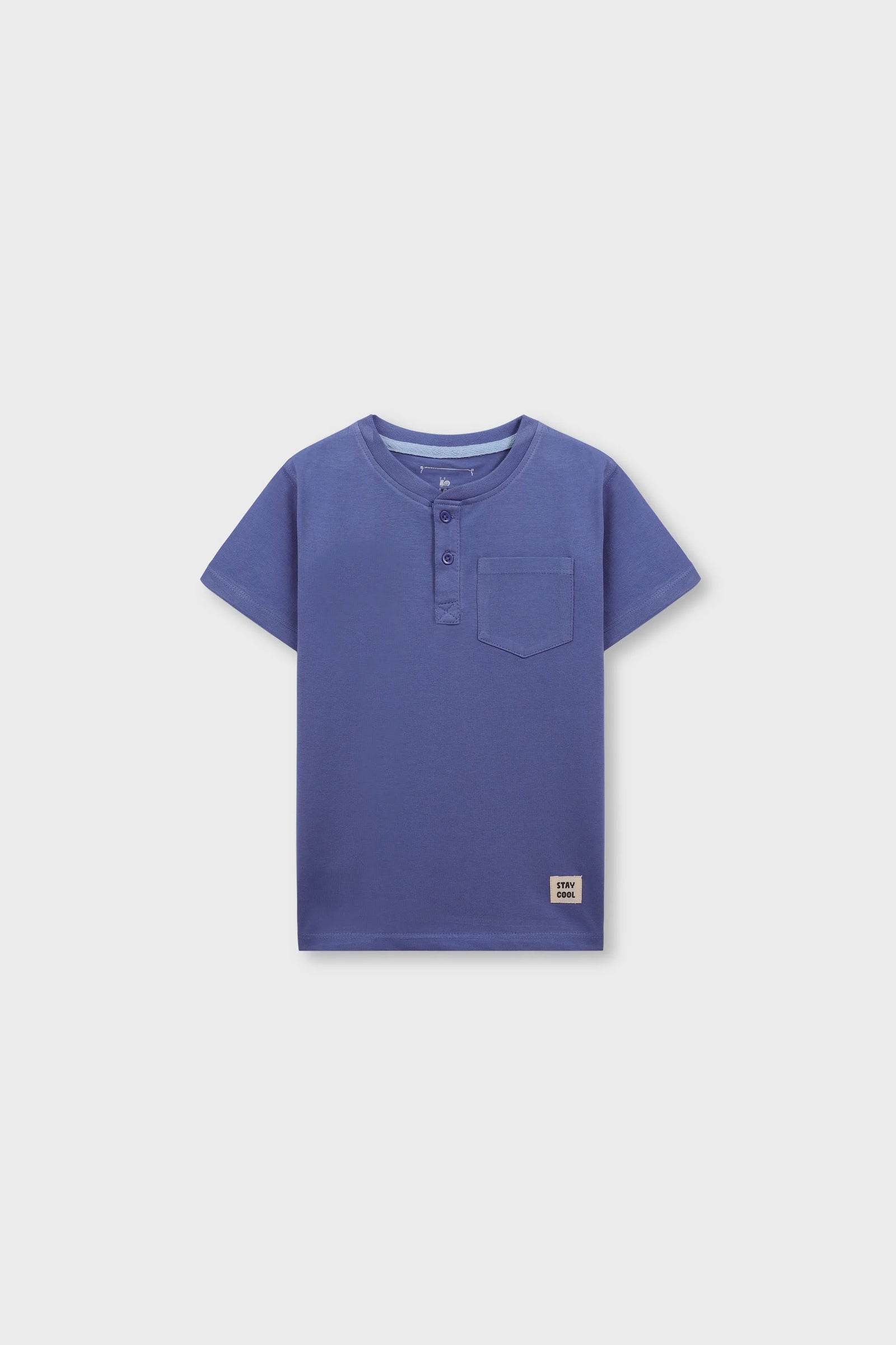Boys Classic Indigo Henley Tee