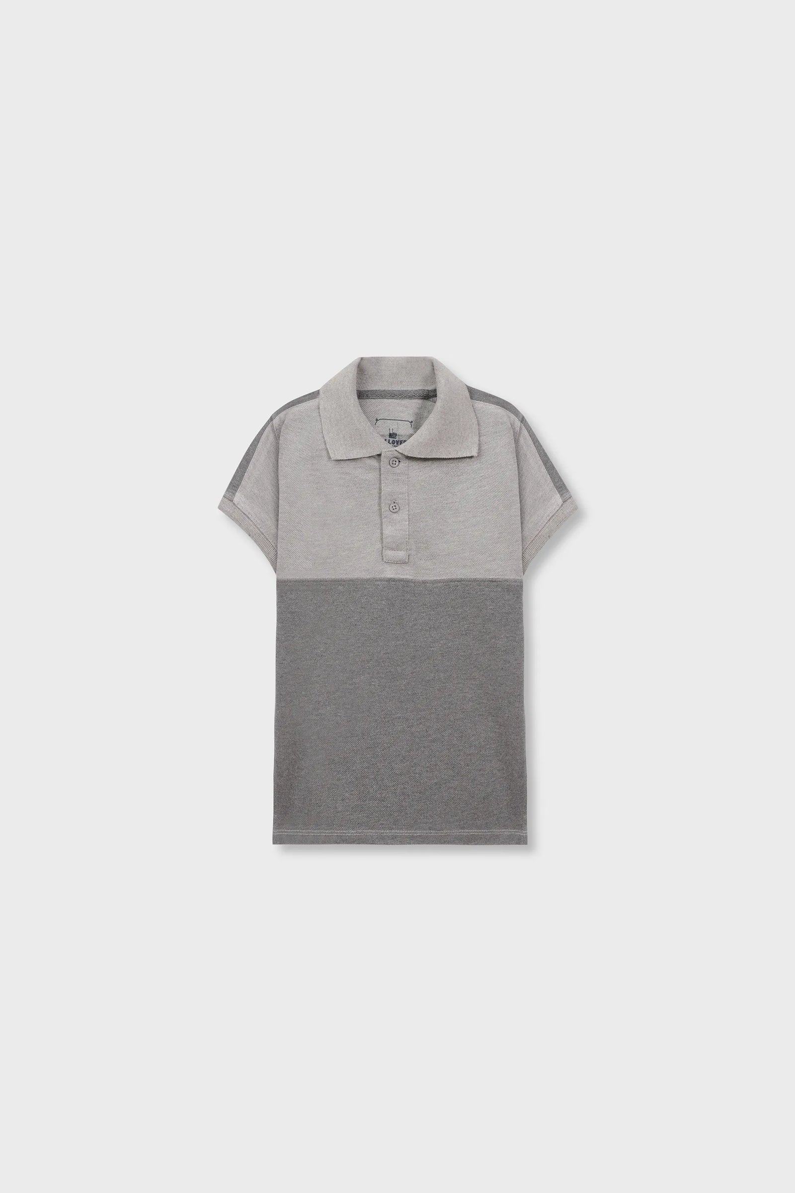 Boys Urban Grey Colorblock Polo