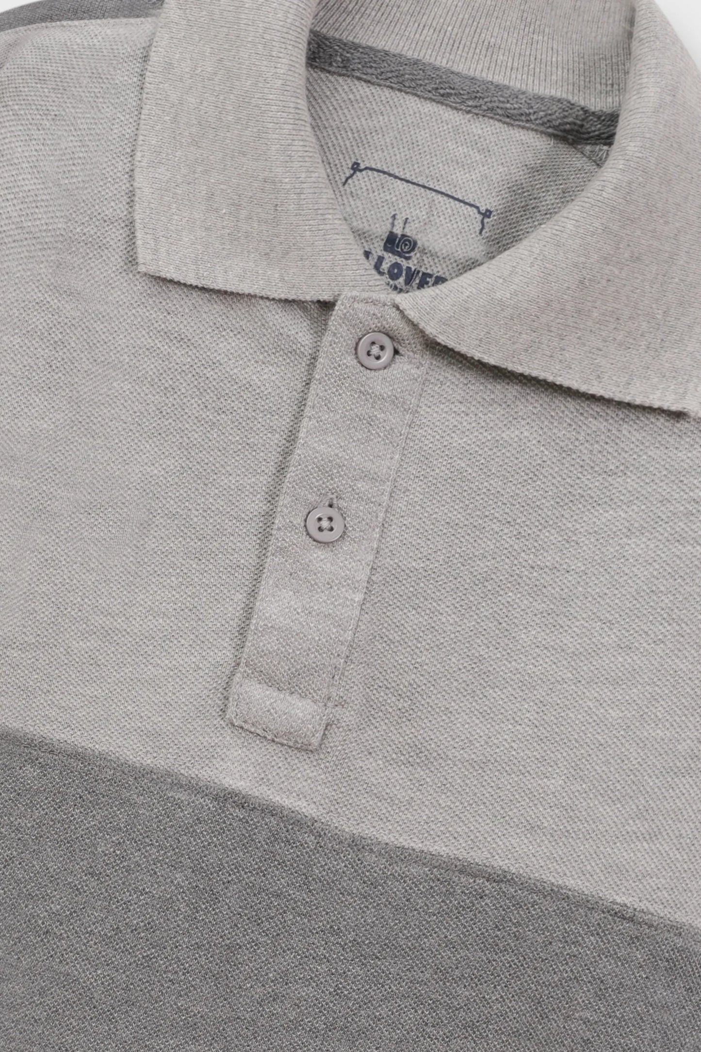 Boys Urban Grey Colorblock Polo