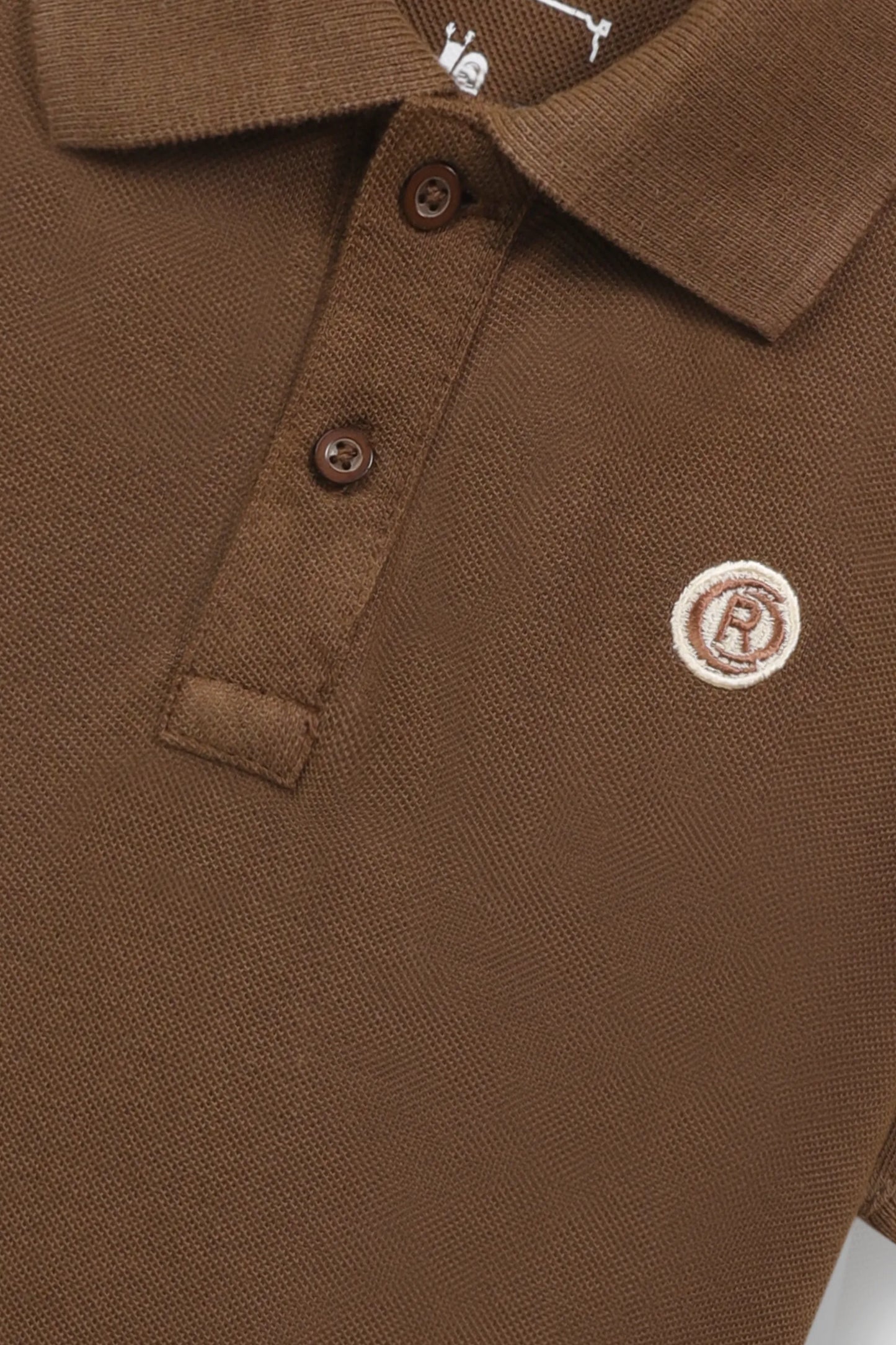 Boys Classic Brown Pique Polo