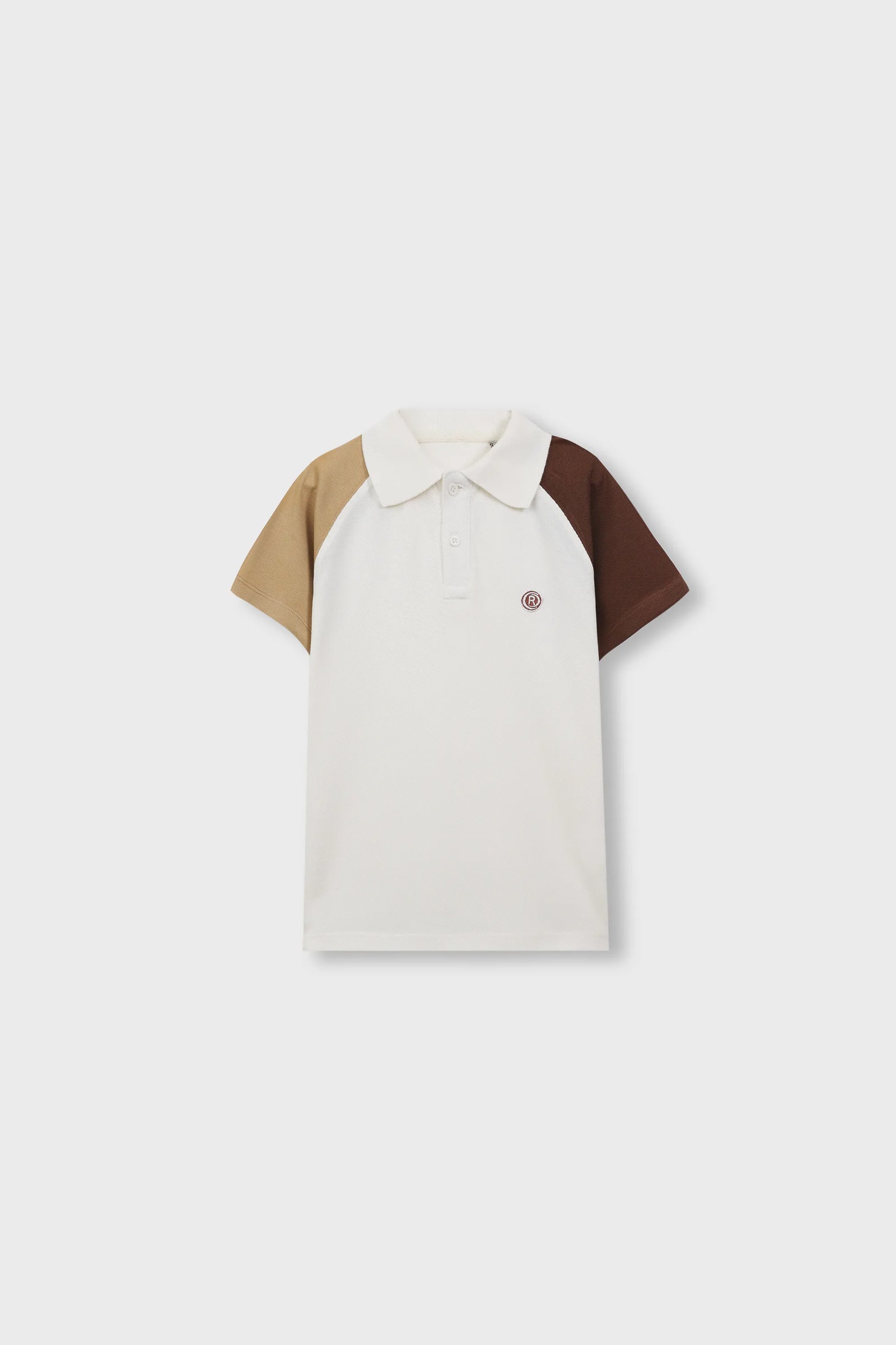 Boys Off-White Raglan Polo