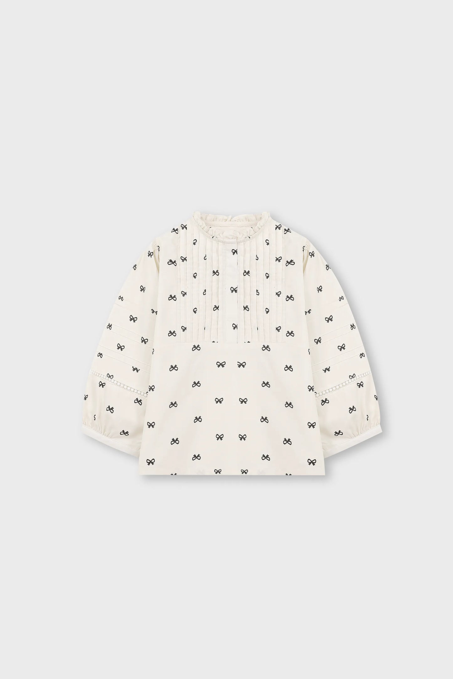 Ivory Printed Pintuck Top