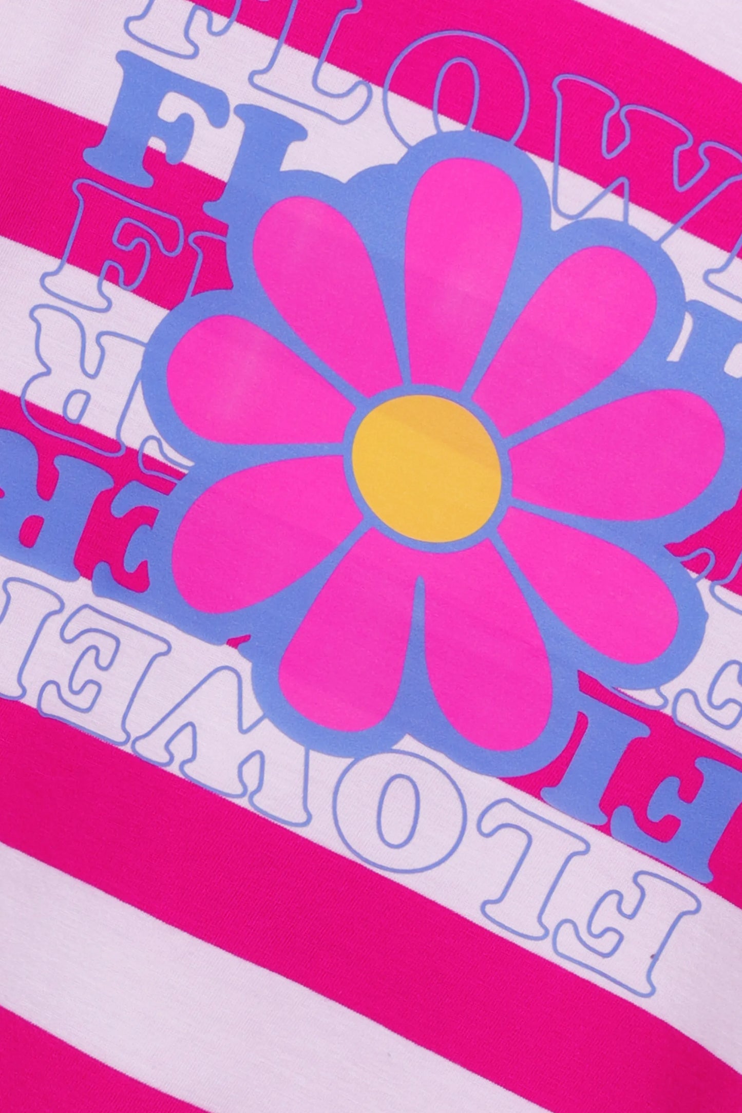 Pink Playful Striped Graphic Tee