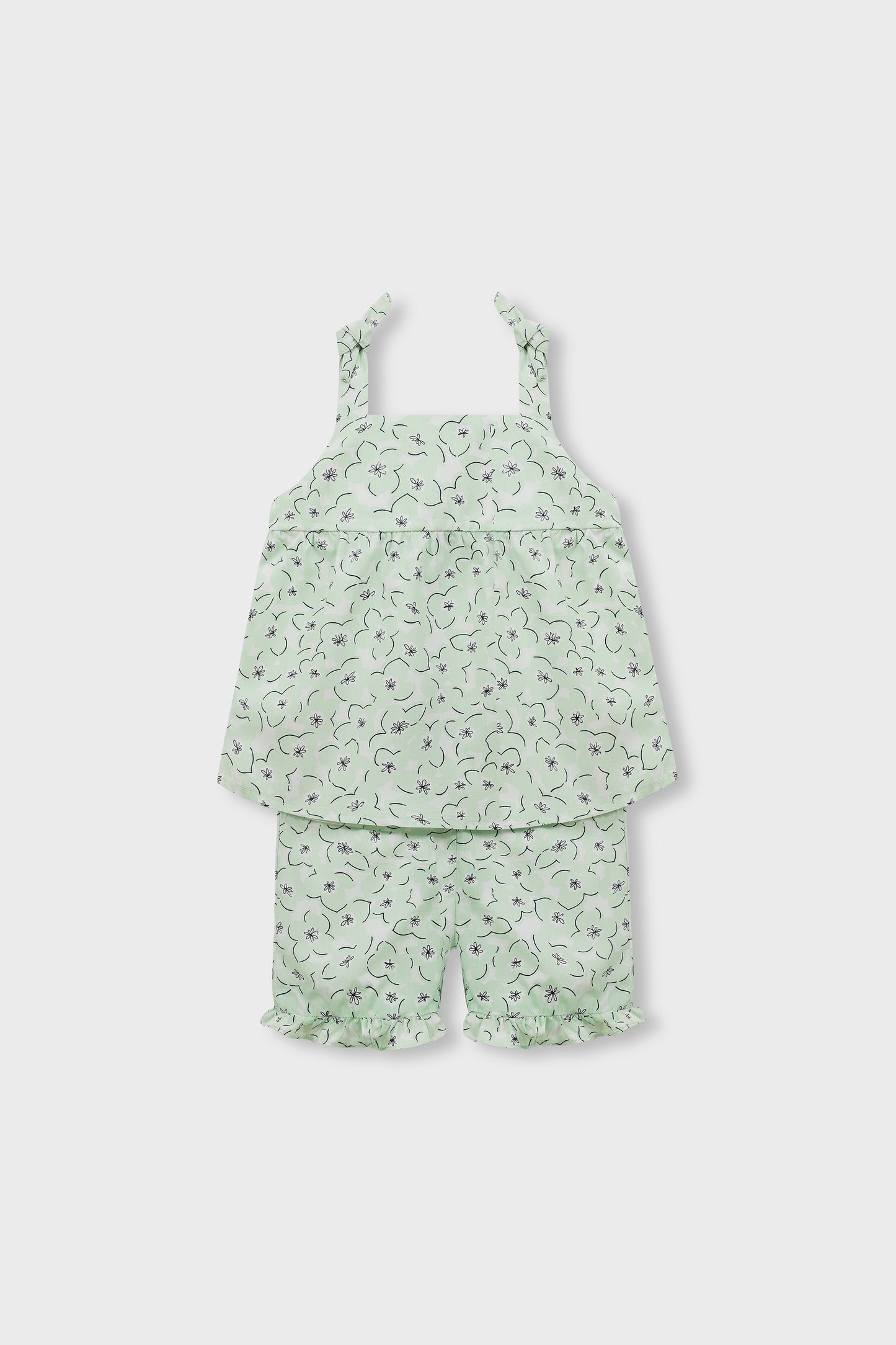 Floral Pistachio Dress Set