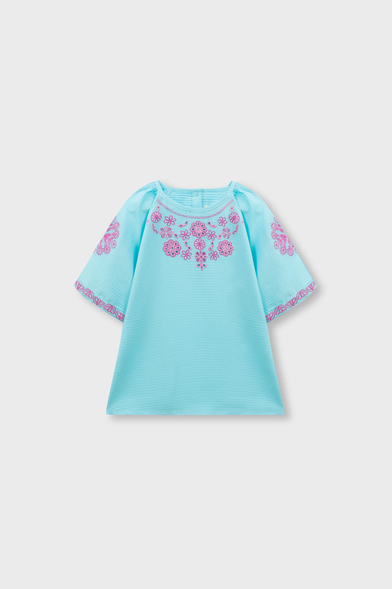 Sky Embroidered Ethnic Top