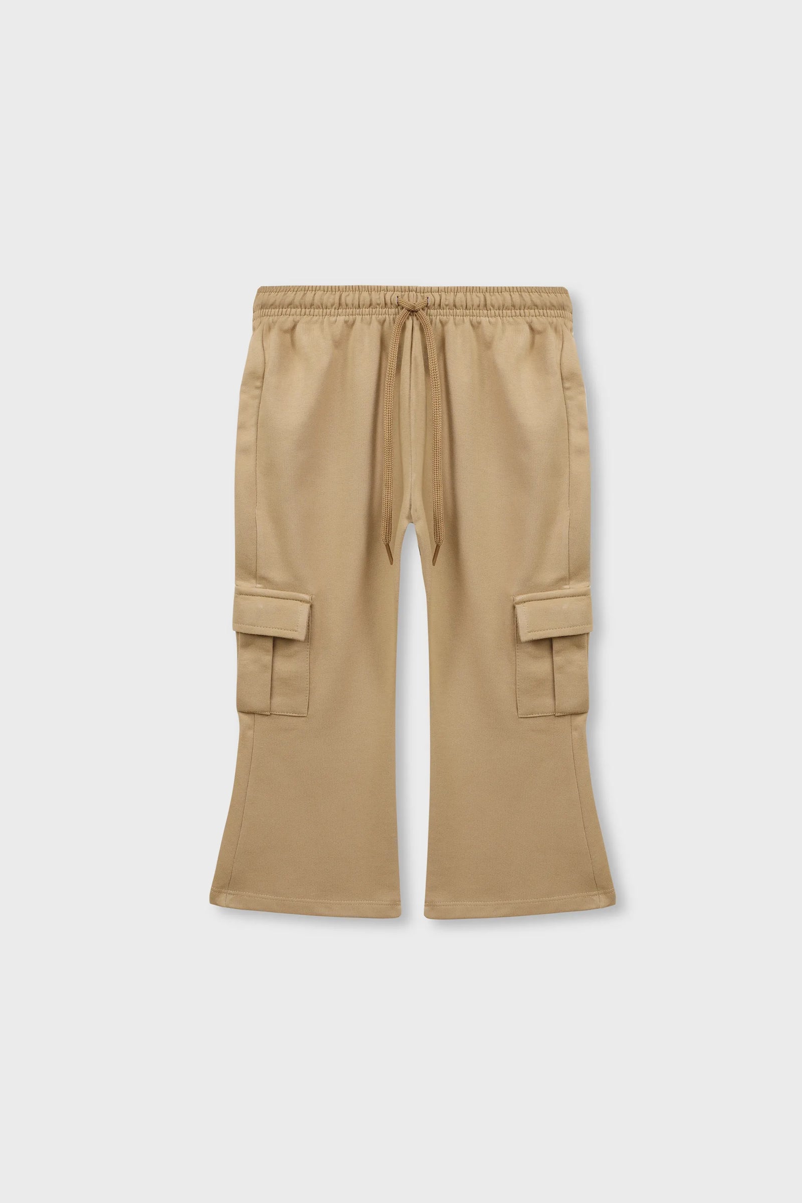 Girls Sandy Beige Bell Bottom Trousers