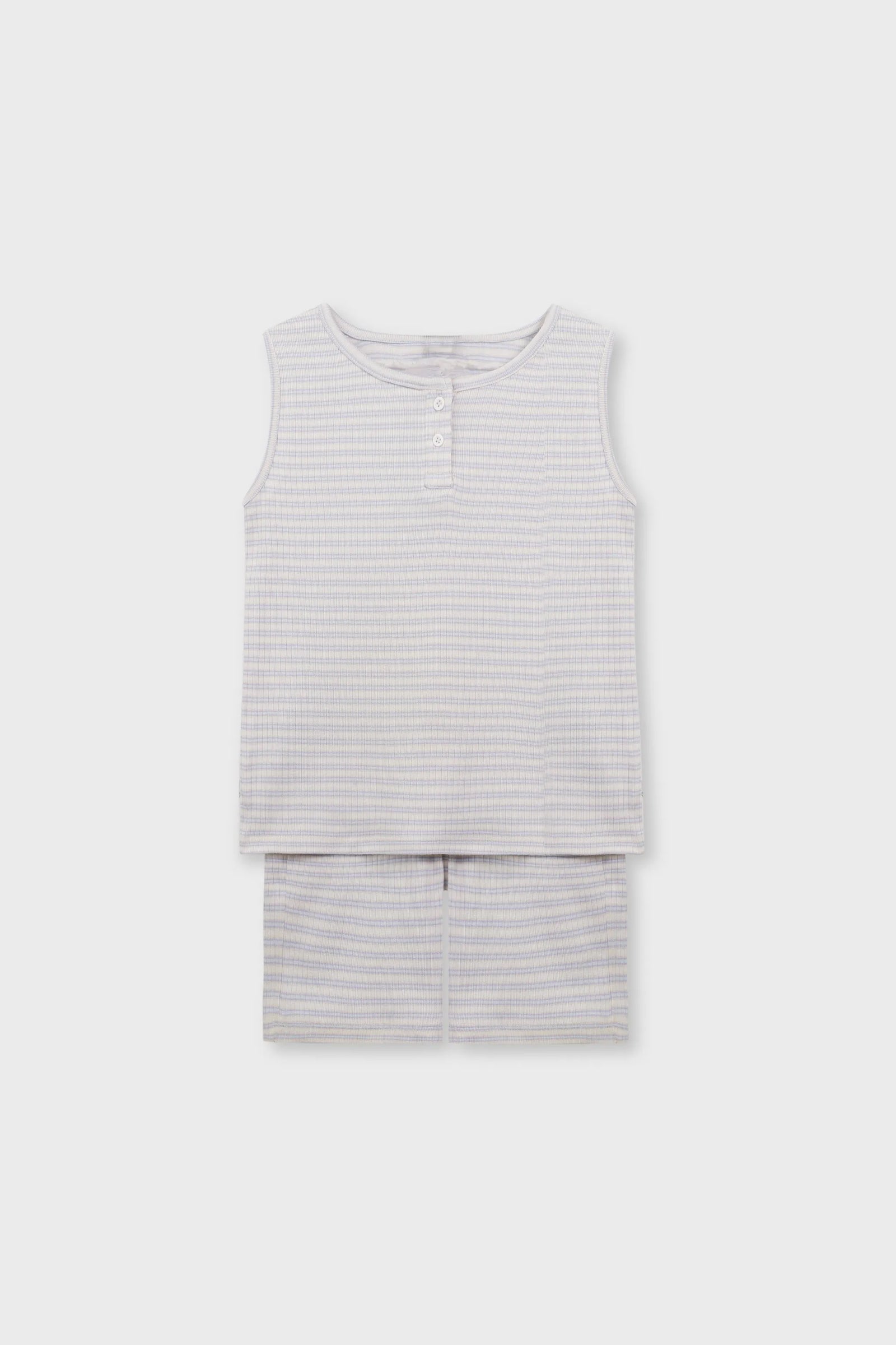 Girls Sky Blue Henley Co-ord Set