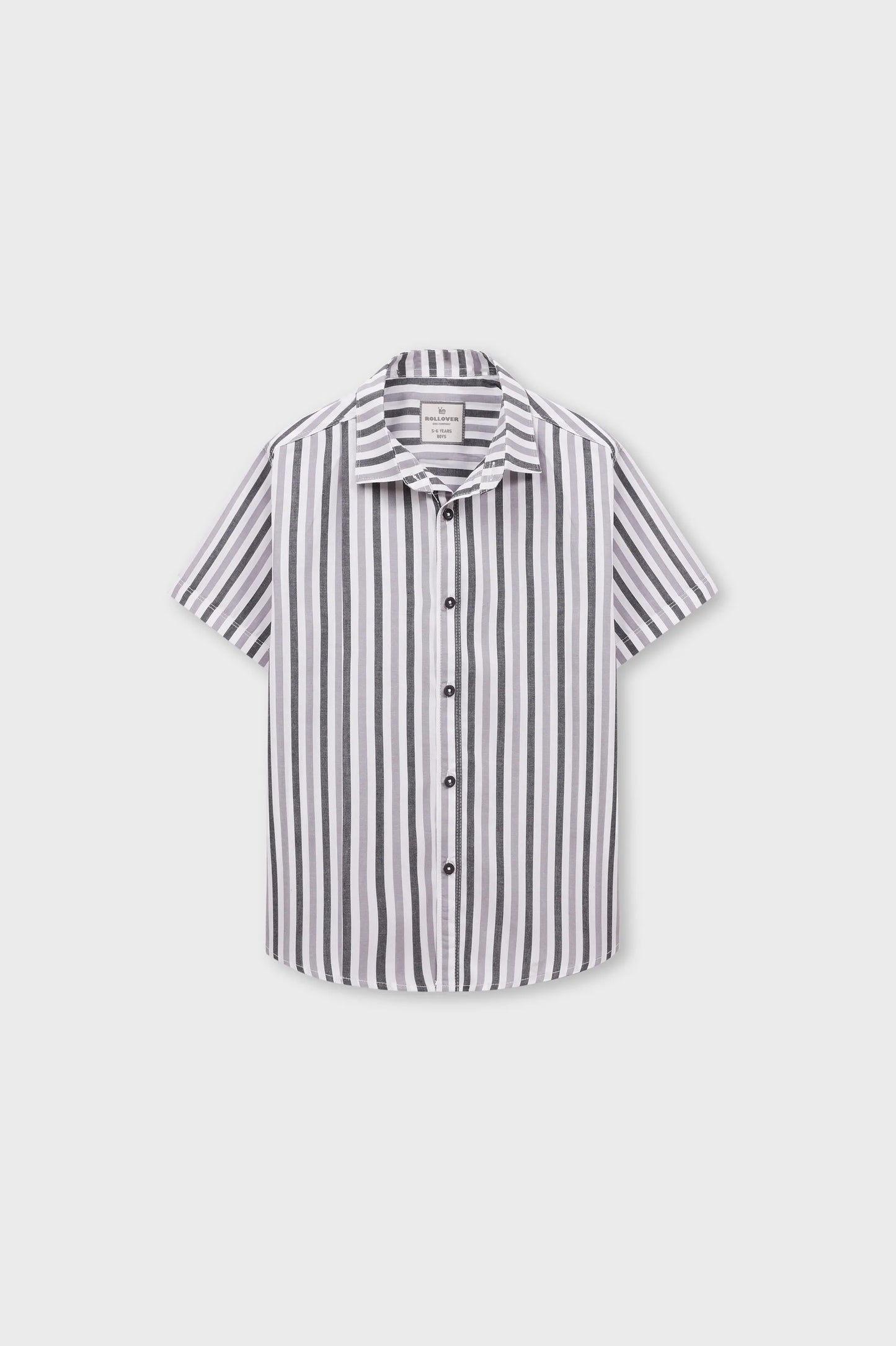 Chic Stripe Button-Up Cotton Shirt