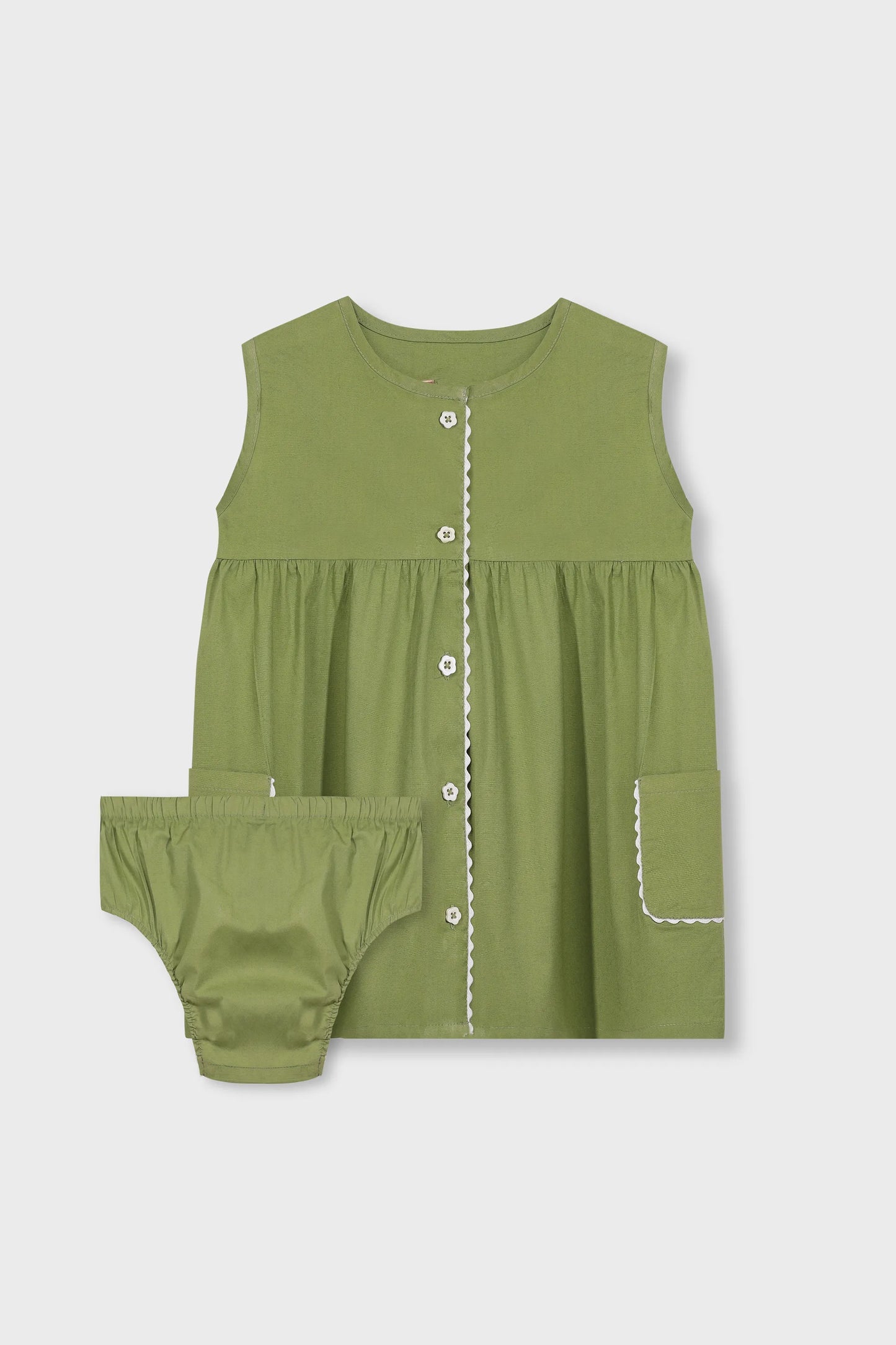 Lacy Green Twirl Dress Set